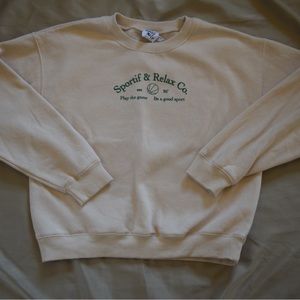 Princess Polly Beige Crewneck Basic Casual Sweater Size Small 2